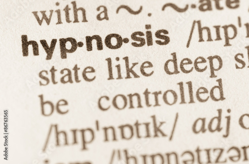 Dictionary definition of word hypnosis