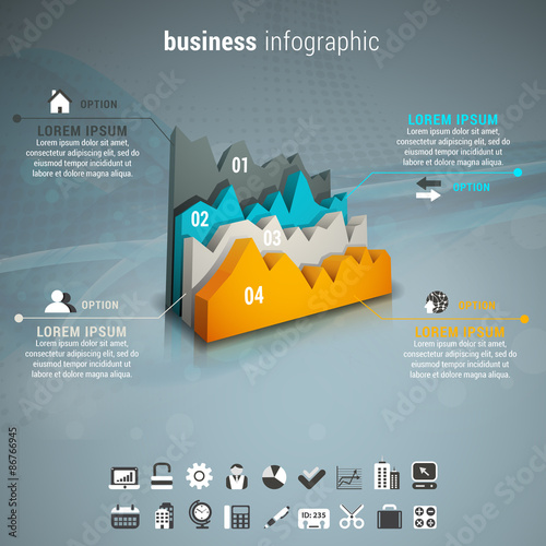 Business infographic made of chart.