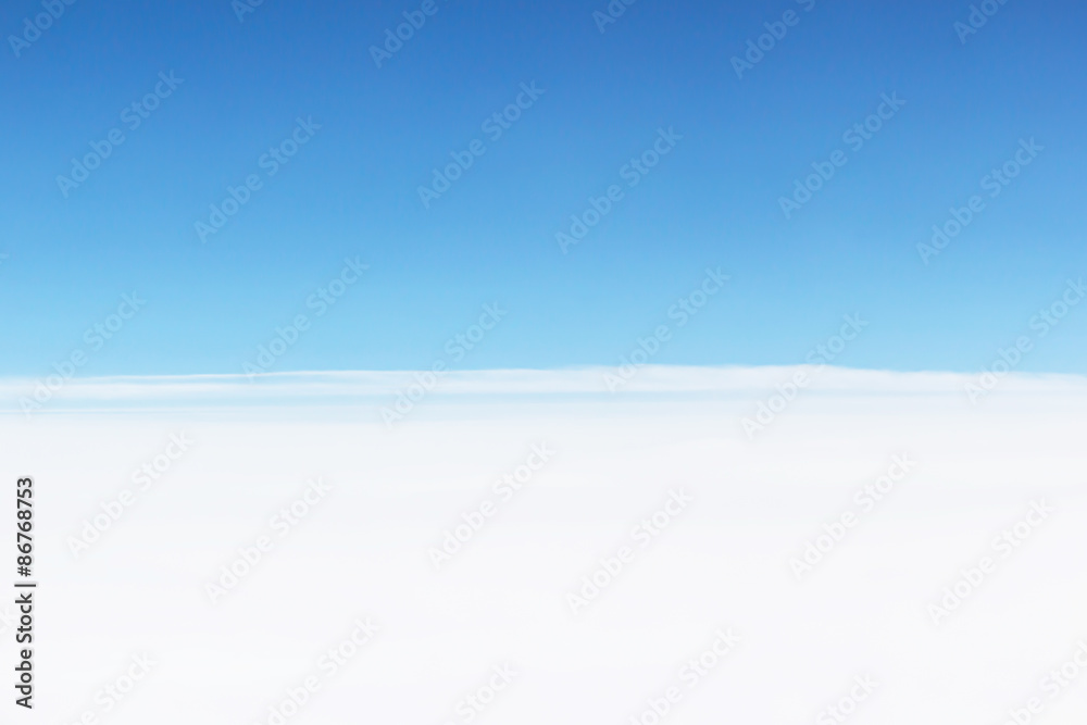 Fototapeta premium Fantastic soft white clouds against blue sky