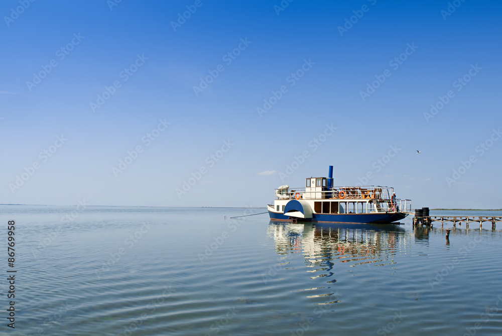 Small ship at the pier