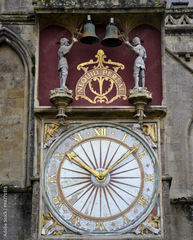 Old clock from Wells Cathedral 