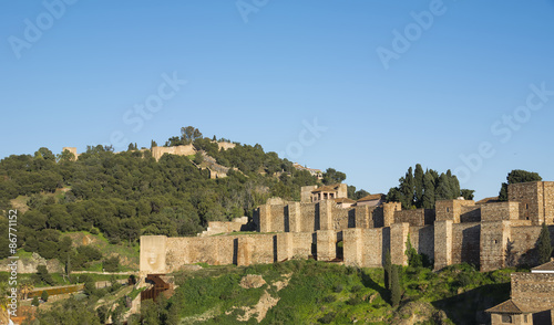  Moorish castle in Malaga Spain
