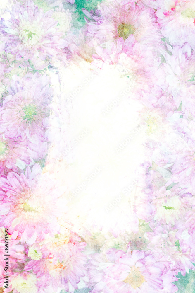 Flower watercolor frame.