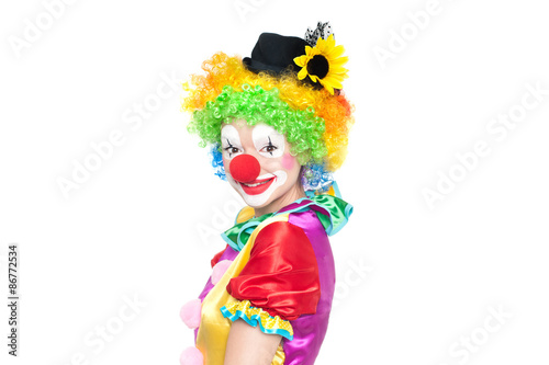 Funny clown - colorful portrait