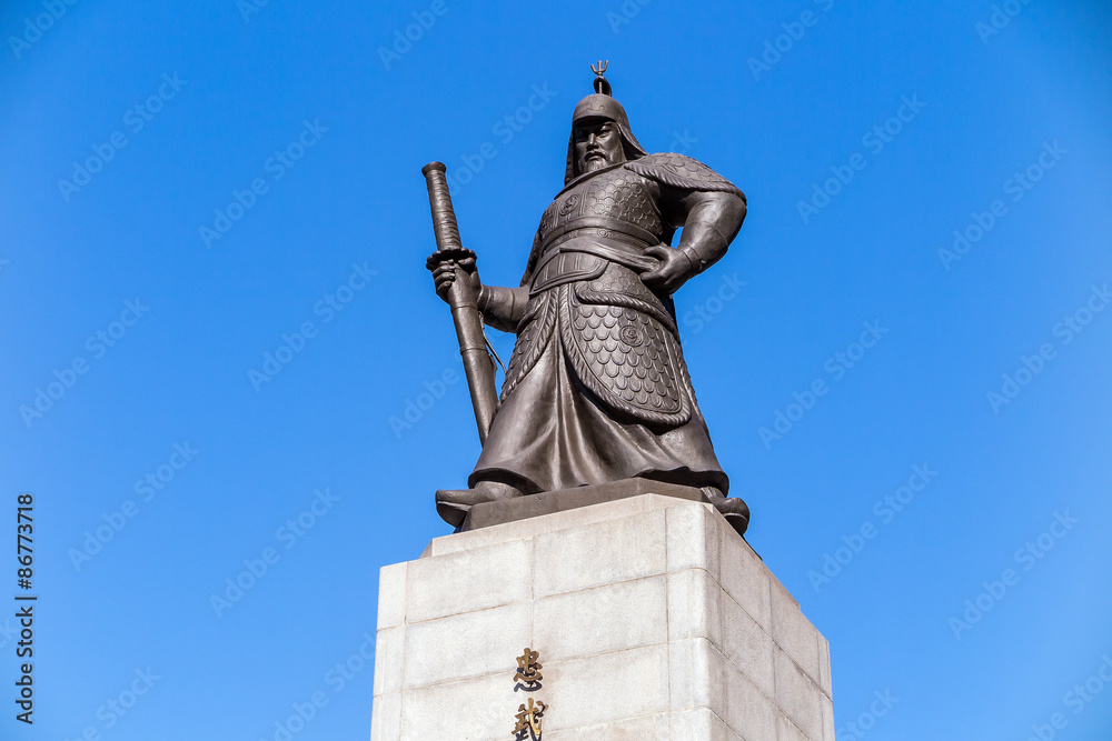 Fototapeta premium The statue of Yi Sun-Shin