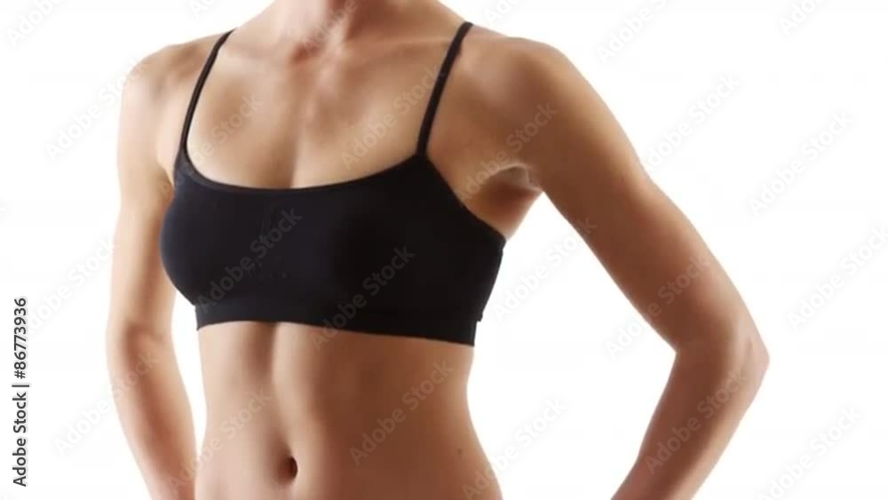 Healthy fitness mixed race woman looking at camera Healthy fitness mixed race woman looking at camera