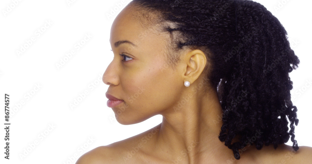 Beautiful black woman showing off her pearly whites Beautiful black woman showing off her pearly whites