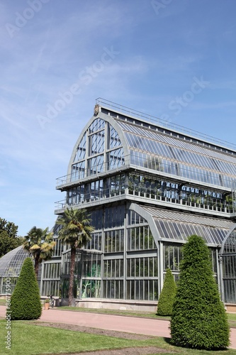 Greenhouse in park of la tête d'or in Lyon, France