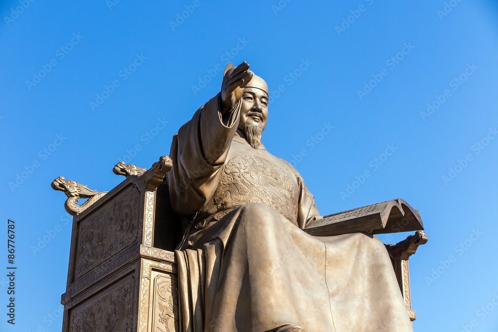 Obraz premium The statue of King Sejong