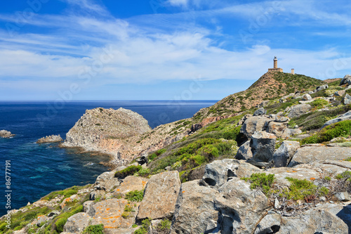 Sardinia - Capo Sandalo with lighthouse in San Pietro Isle