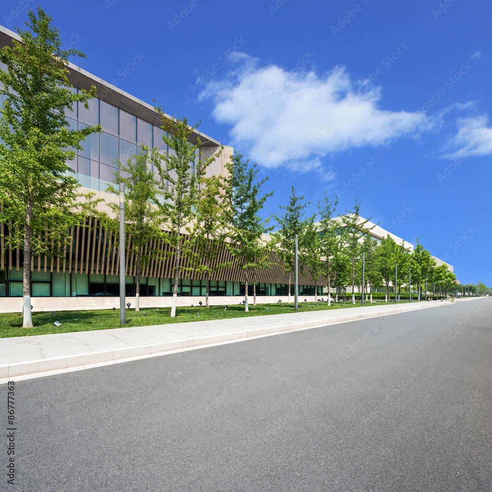 custom made wallpaper toronto digitalmodern building with empty road floor