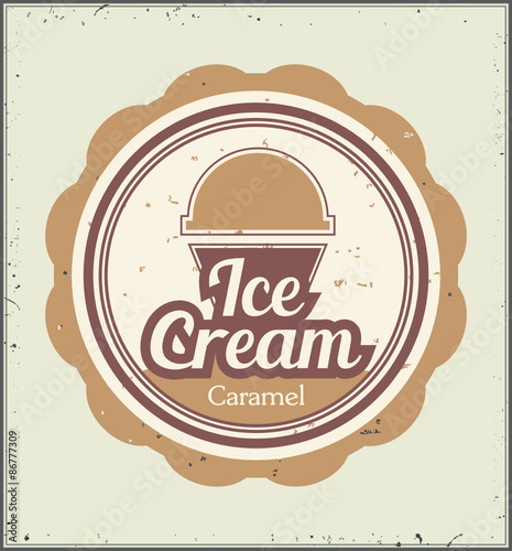 Ice cream retro label