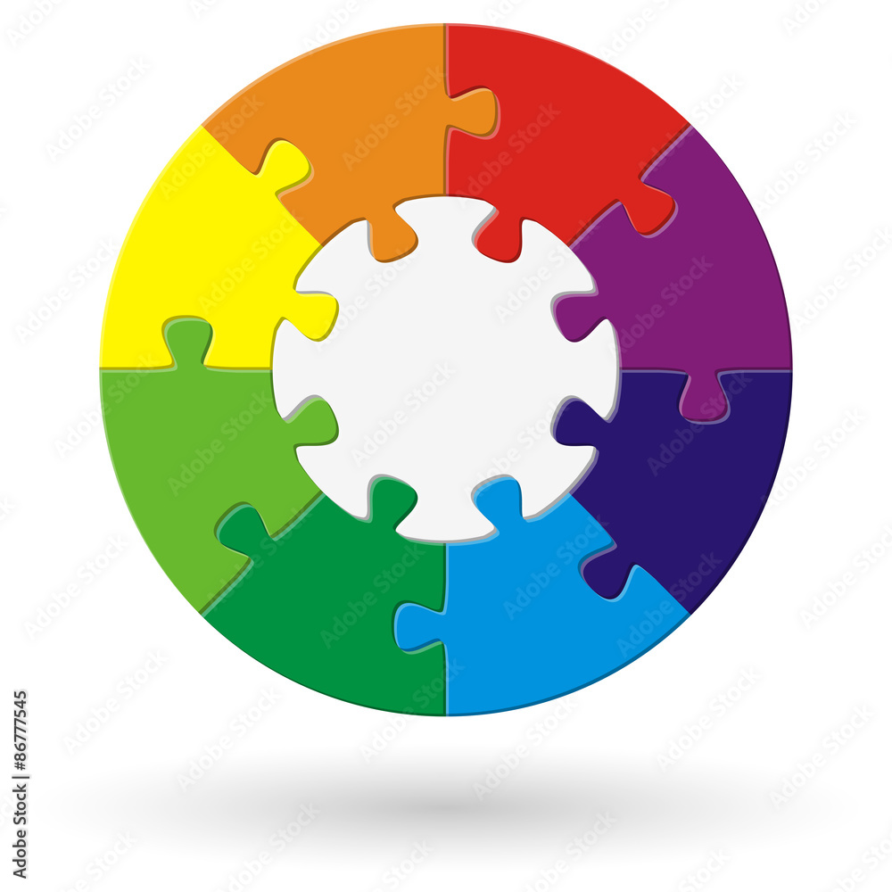 round puzzle with options round puzzle with options