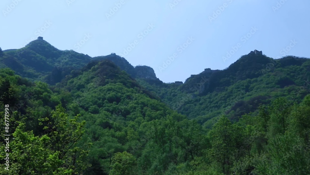 the great wall of china on the mountain ridge the great wall of china on the mountain ridge
