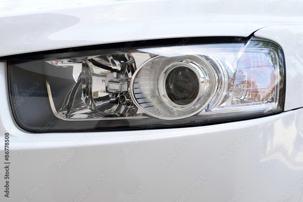 Car headlights. Car headlights.