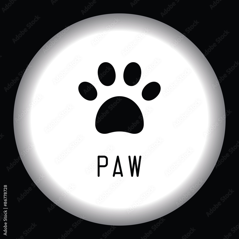 Fototapeta premium Paw Print. Vector illustration