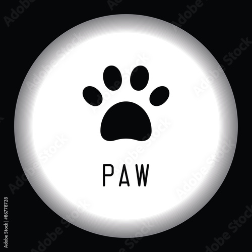 Paw Print. Vector illustration
