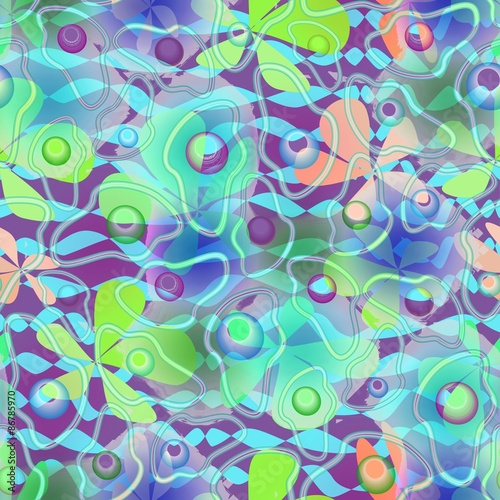 Crazy futuristic abstract background with amorphous blending elements