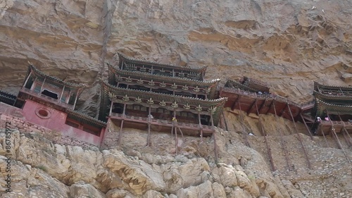 visiting the hanging temple monastery in datong china photo