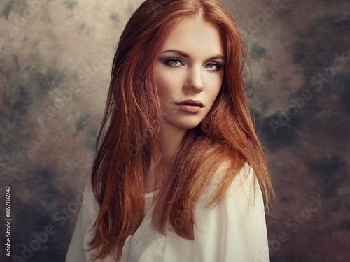 Glamour portrait of beautiful woman