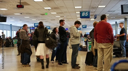 lines at terminal gates in airport