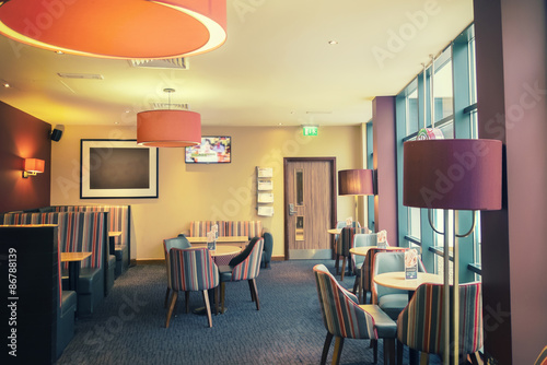Canvas Print interior in hotel restaurant