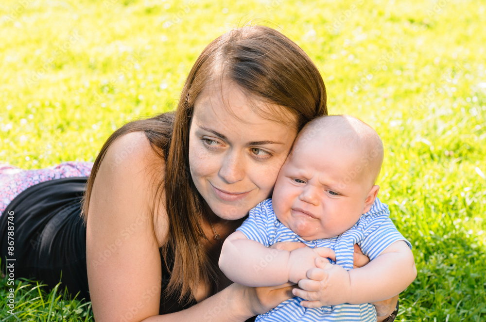 mother with newborn child mother with newborn child