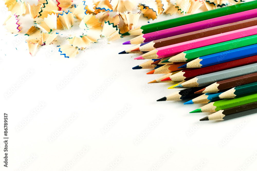Color pencil on paper background