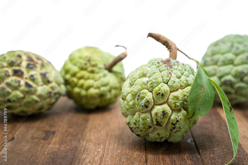 Fototapeta premium Sugar Apple (custard apple, Annona, sweetsop)
