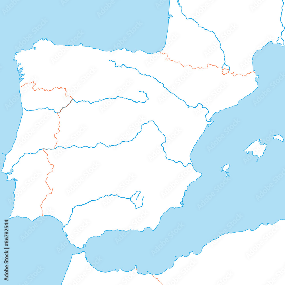 Obraz premium Spanien in weiß - Vektor