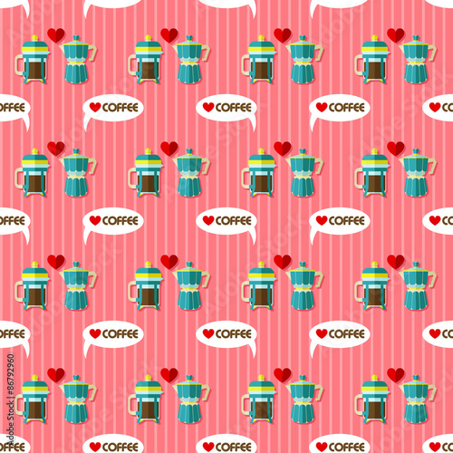 coffee maker seamless pattern