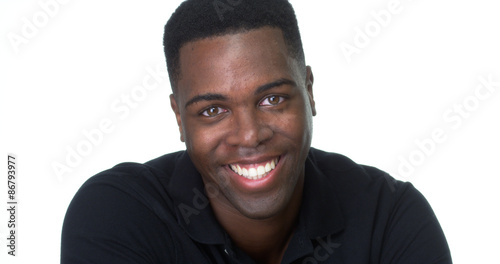 Close up of handsome young African American man