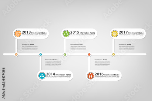 timeline progress with business icon
