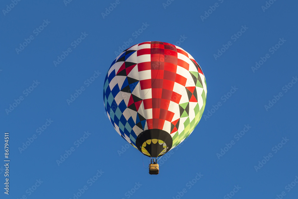 Naklejka premium Colorful Hotair Balloon on in sky