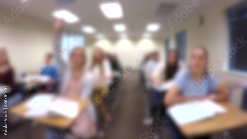 Wallpaper Mural University students at desks in a classroom Torontodigital.ca