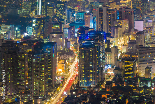 Downtown skyline of Seoul, South Korea © f11photo