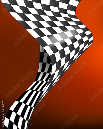 checkered race flag waveing vector background layout design