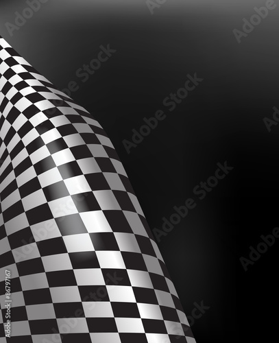 checkered race flag waveing vector background layout design