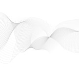 curved lines background white and grey vector