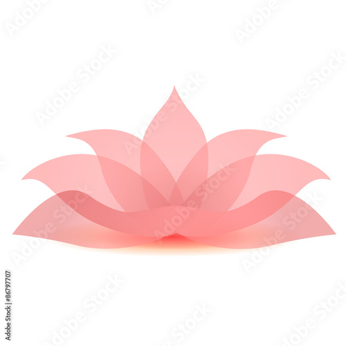 illustration of lotus flower icon sign symbol