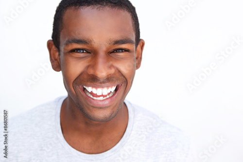 Smiling teenage african american guy