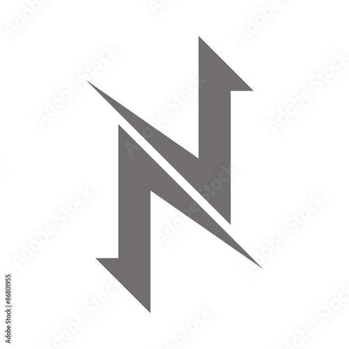 Letter N Logo Concept Icon. Vector