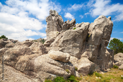 Mountains and dramatic sky. Corsica, France