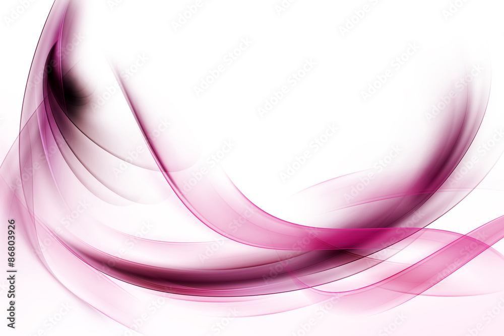Amazing Pink Fractal Waves Art Abstract Background - obrazy, fototapety, plakaty 