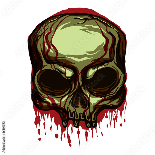 Grunge Skull Halloween Vector