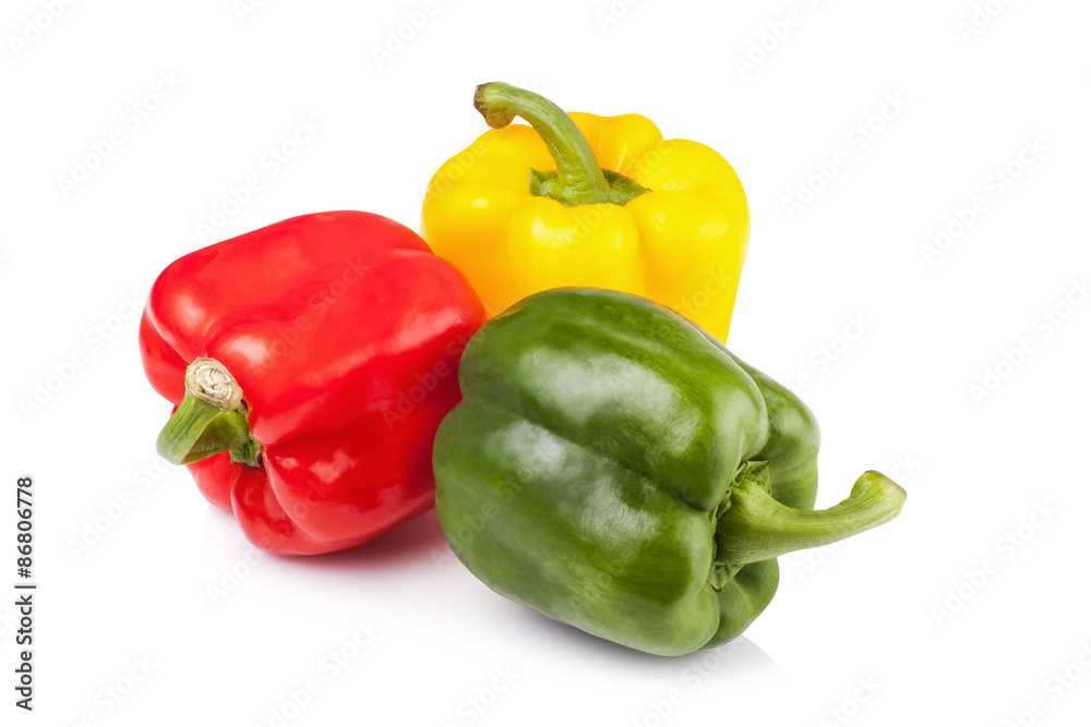 sweet pepper isolated on white background sweet pepper isolated on white background