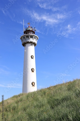 Lighthouse in Egmond aan Zee. North Sea, the Netherlands. 