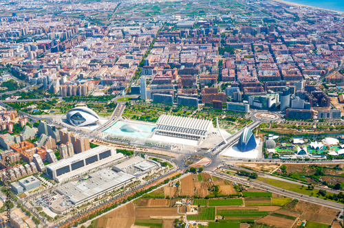  Aerial view oof Valencia, Spain