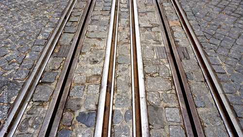 Tram way in lisbon