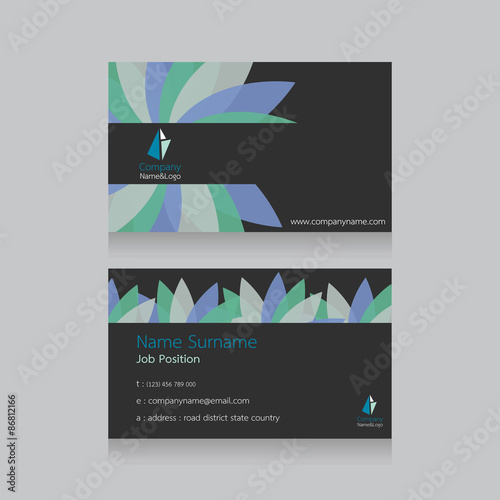 abstract business name card,flower,pattern
